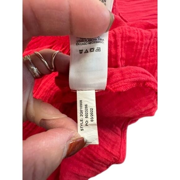 "VINEYARD VINES" 100% Cotton Pink/Red Dress SZ XL Summer Beach Poolside Midi - Picture 5 of 12